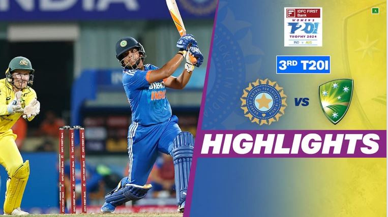 IND w vs AUS w 3rd T20I Highlights